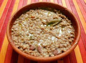 Zuppa di farro e borlotti