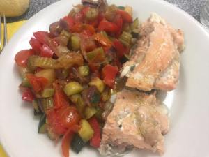Salmone al vapore