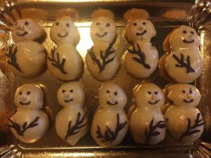 Bomboloni pupazzo di neve