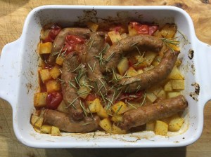 Salsiccia e patate al forno