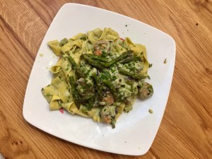Pappardelle agli asparagi e gamberi