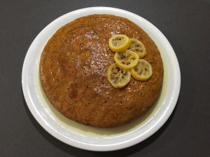 Torta al limone e miele con semi di papavero