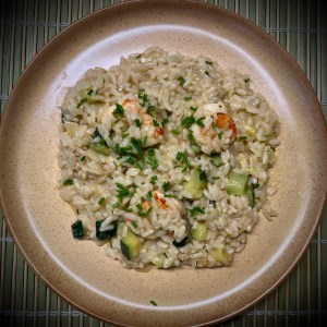 Risotto gamberi e zucchine