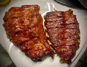 Costine glassate con salsa bbq