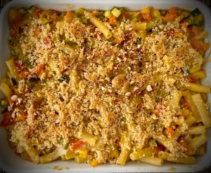 Pasta al forno con besciamella di soia