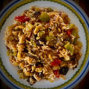 Basmati con caponata di verdure
