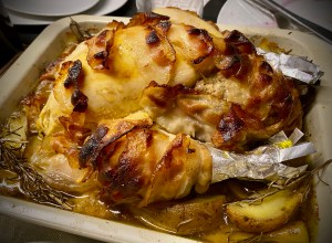 Pollo ripieno al forno